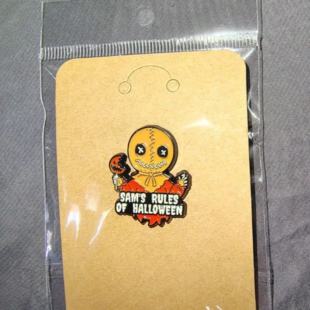 Trick 'r Treat Sam Rules of Halloween Enamel Pin